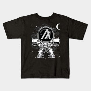 Astronaut Lifting Algorand ALGO Coin To The Moon Crypto Token Cryptocurrency Blockchain Wallet Birthday Gift For Men Women Kids Kids T-Shirt